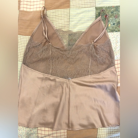 DYNAMITE camisole high point cami with/ lace natural - Picture 5 of 6